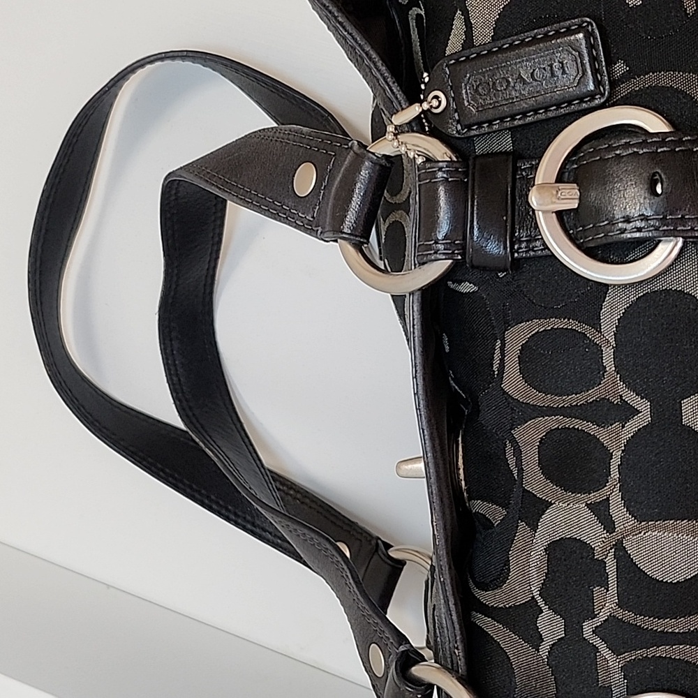 Coach Y2K Hobo Chelsea Signature Jacquard Leather Suede  Turn Lock Shoulder Bag - Picture 12 of 16